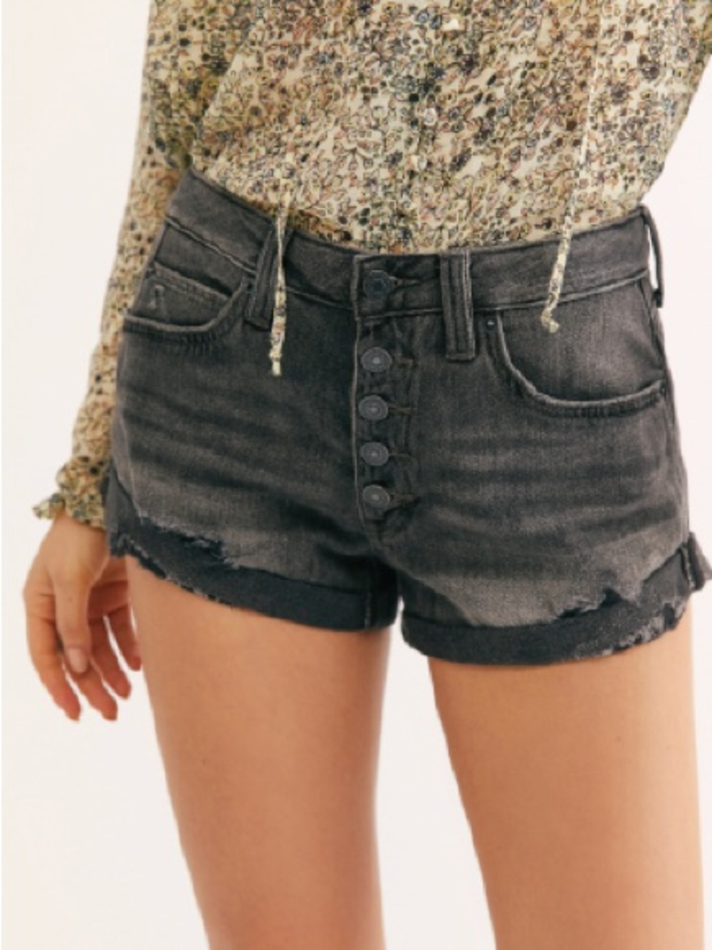 Free People Romeo Rolled Cut Off Jean Shorts